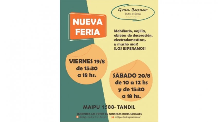 Nueva venta de garage de Gran Bazaar